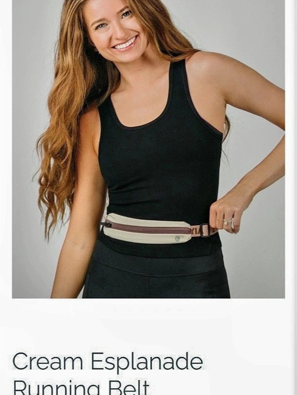 Zyia Cream EspIAnade Running Belt